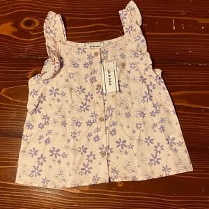 Nik & Leksi floral pattern flutter girls blouse 100% cotton